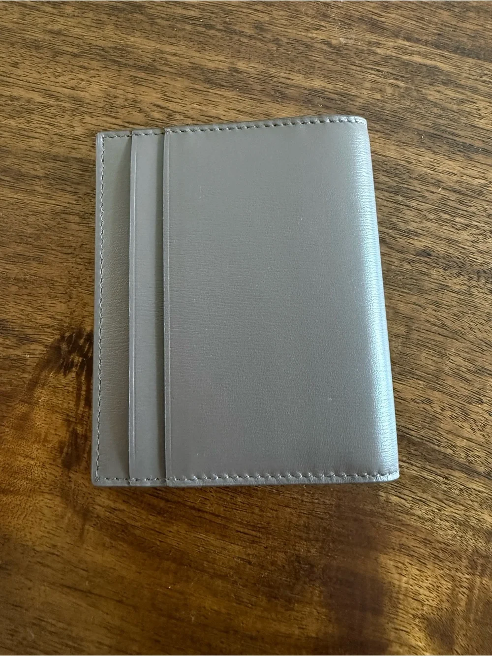 Salvatore Ferragamo Gray Leather Card & Key Holder